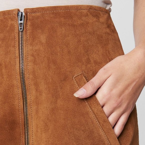 NEW BLANKNYC Denim Alder Zip Suede Skirt - Picture 5 of 6
